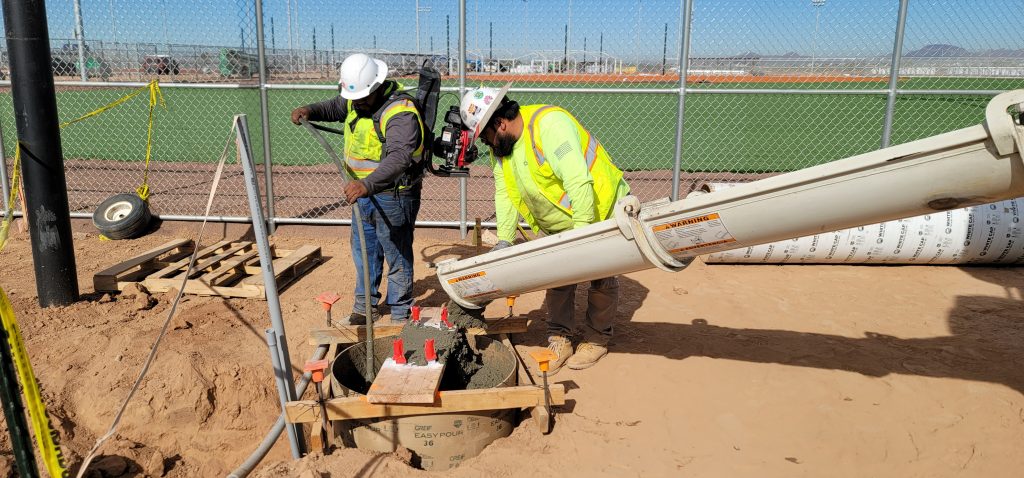 Pouring the Foundations at Legacy Sports Complex